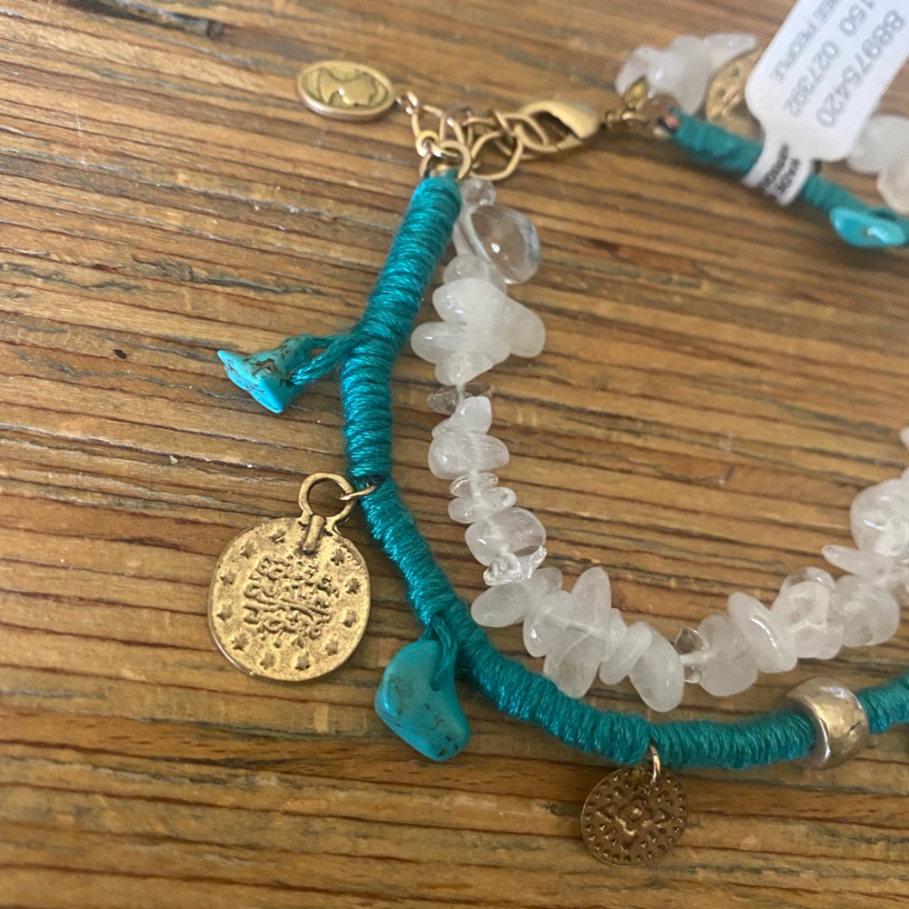 NWT Free People Ariana Ost Turquoise Anklet - Picture 3 of 12
